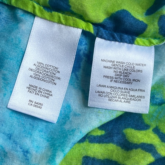 Jones New York Signature Plus 3X Blue Green Crochet Trim Cotton Tunic Top - Picture 3 of 13